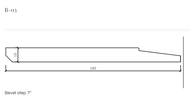 Baseboards 5" and 7" Bevel Step - Toucan