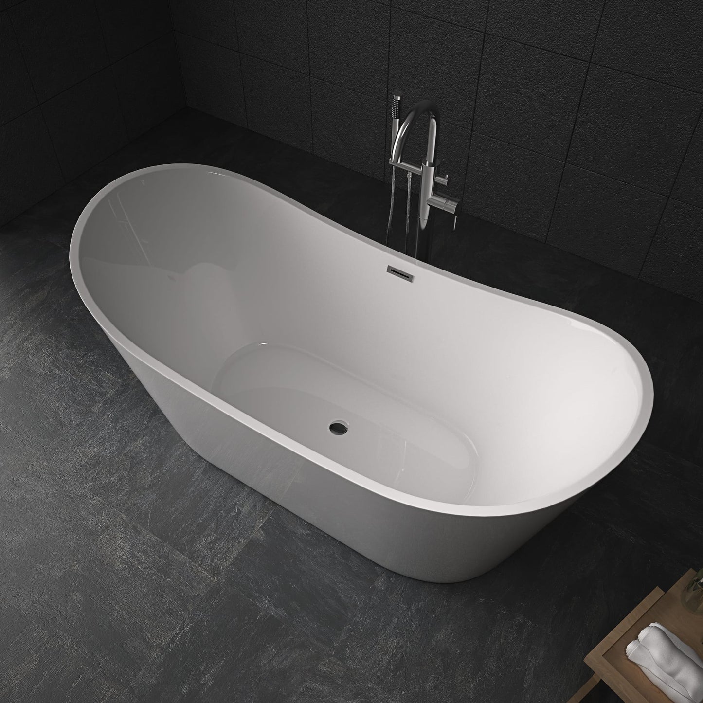 F&D RL-MF-1202 Free Standing Bath Tub 60" and 67" Inches - Floor & Decor