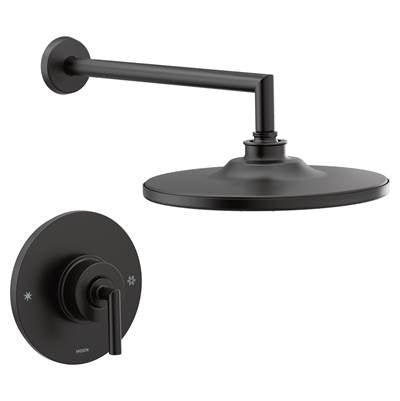 Moen TS22002EPBL- Arris Posi-Temp Pressure Balancing Modern Shower Trim Kit with 10-Inch Eco-Performance Rainshower, Valve Required, Matte Black