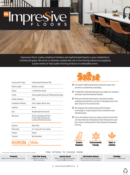 Alexandria - Impressive Floors Huron Engineered Hardwood T&G