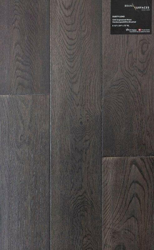 Dusty Lead - BRAND SURFACES 6 1/2" Oak Engineered Hardwood Canadian Standard Flooring