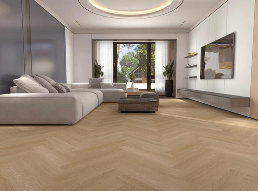 H03 Honey Oak - Woden Flooring SPC Vinyl 7mm Herringbone Collection
