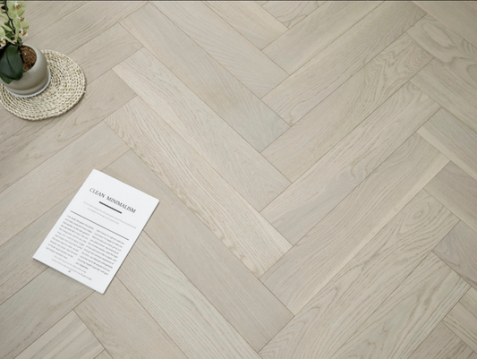 Pearl - Vidar Herringbone 5" x 3/4" American Oak Engineered Hardwood T&G