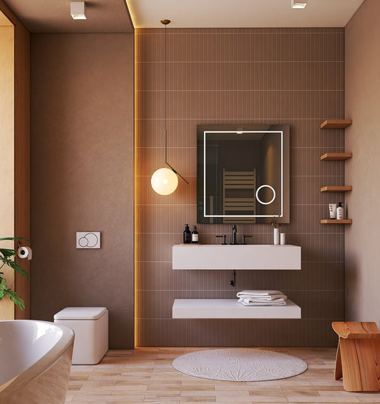 Pure White Minimalist Hotel Style Floating Vanity with Integrated Engineered Stone Basin – 32" / 36" / 40"