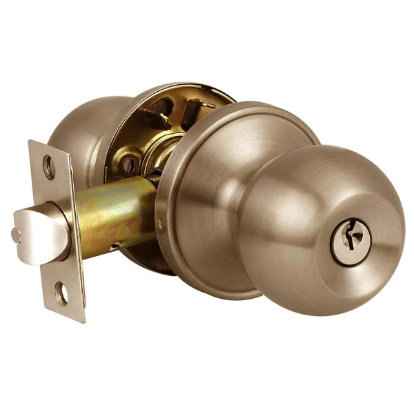 Door Lock Knob Entry Antique Brass (100102)