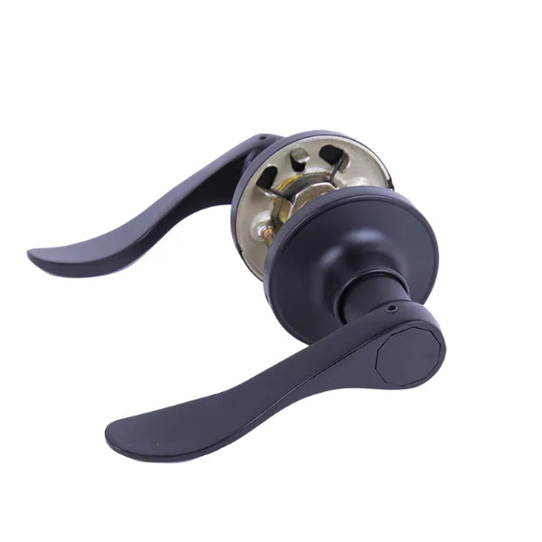 Door Lock Lever Passage Black Curved Handle (100109)