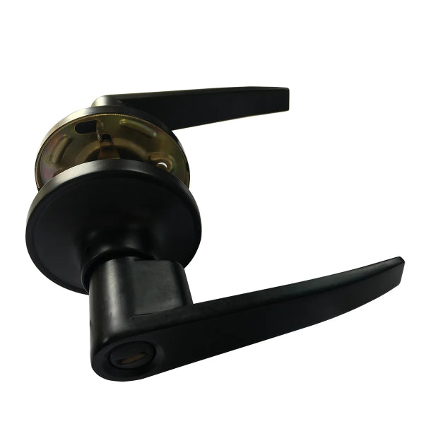 Door Lock Lever Privacy Black Straight Handle (100111)