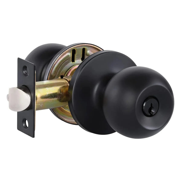 Door Lock Knob Entry Black (100115)