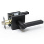 Door Lock Lever Entry Square Matte Black (100117)