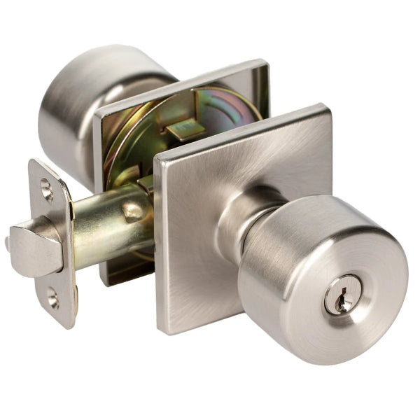 Door Lock Knob Entry Cove Satin Nickel (100118)