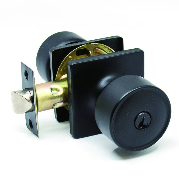 Door Lock Knob Entry Cove Matte Black (100119)