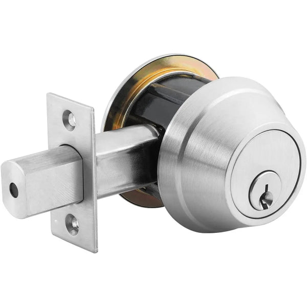 Deadbolt Single Cylinder Satin Chrome (Commercial) (100127)