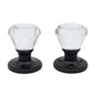 Door Knob Crystal Diamond Privacy Black (100129)