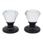 Door Knob Crystal Diamond Hallway Black (100131)