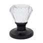 Door Knob Crystal Diamond Dummy Black (100133)