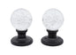 Door Knob Crystal Bubble Hallway Black (100137)