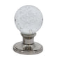 Door Knob Crystal Bubble Dummy Satin Nickel (100138)