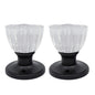 Door Knob Crystal Tulip Hallway Black (100143)
