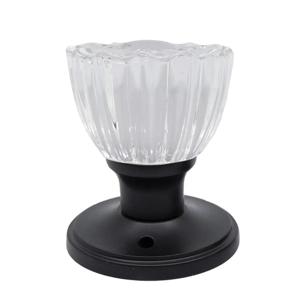Door Knob Crystal Tulip Dummy Black (100145)