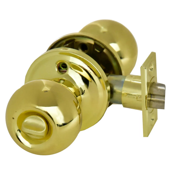 Door Lock Knob Privacy Polished Brass (100305)