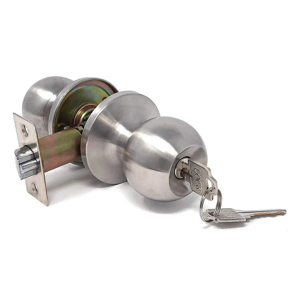 Door Lock Knob Entrance Satin Chrome (Commercial) (100330)