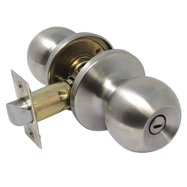 Door Lock Knob Privacy Satin Chrome (Commercial) (100331)