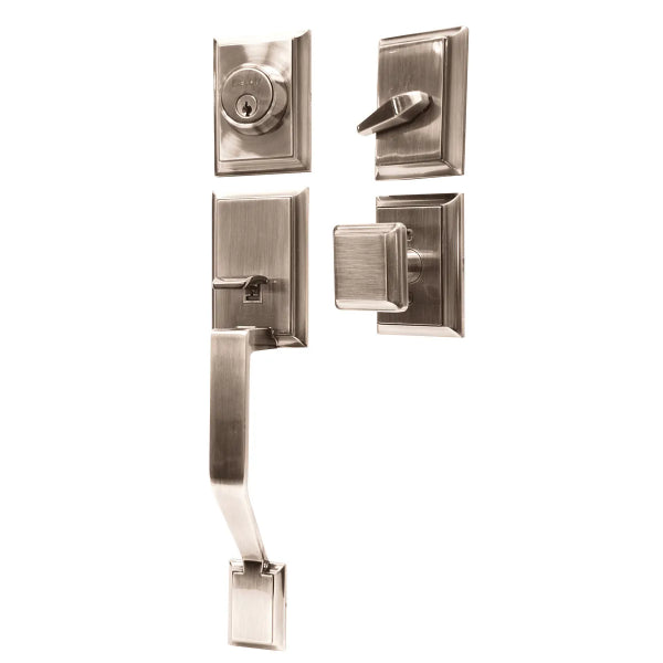 Door Lock Grip Square Satin Nickel (100443)