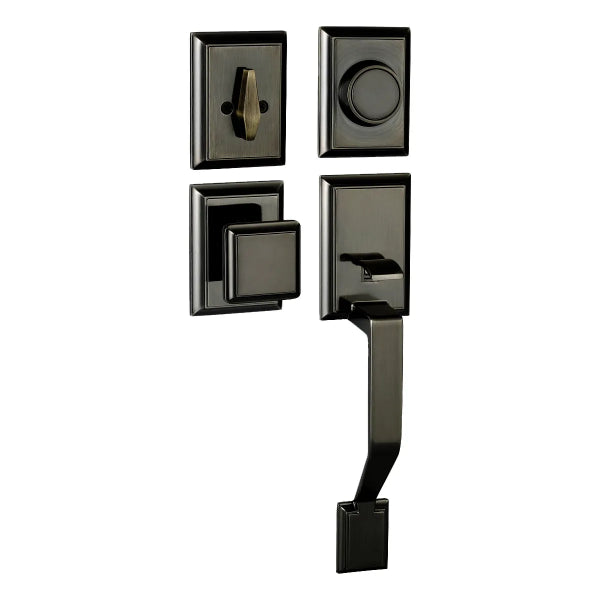 Dummy Door Lock Grip Square Pewter (100444-1)