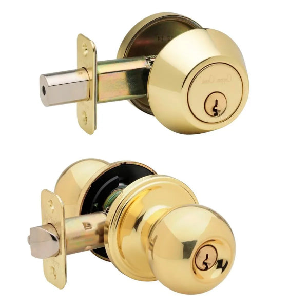 Combination Entry Door Lock Set Polish Brass (100450)