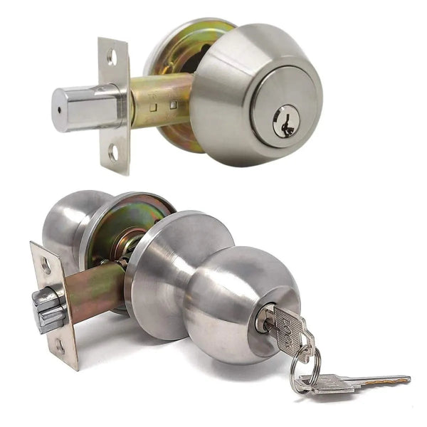 Combination Entry Door Lock Set Stainless Steel (100451)