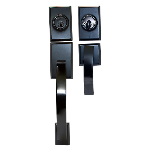 Door Lock Grip Square S Matte Black (Zinc Alloy) (100466)