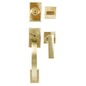 Door Lock Grip Square Polished Brass (Zinc Alloy) (100467)