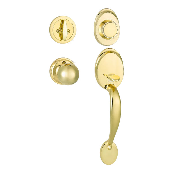 Door Lock Grip Teardrop Polished Brass (100480)