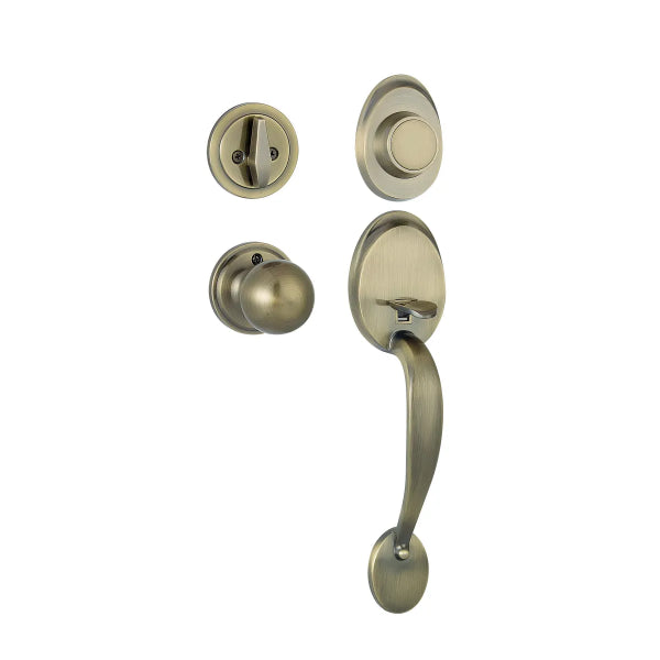 Door Lock Grip Teardrop Antique Brass (100481)