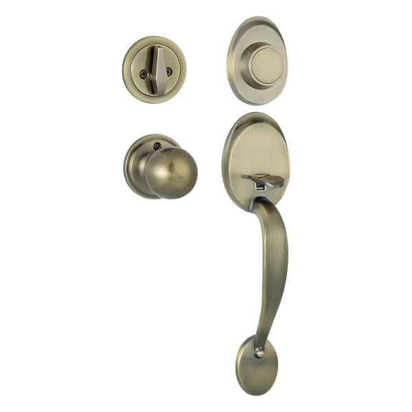 Dummy Door Lock Grip Teardrop Antique Brass (100481-1)
