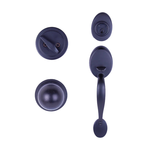 Door Lock Grip Teardrop Black ORB (100483)