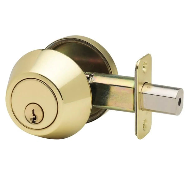 Deadbolt Single Cylinder Polished Brass (100500)