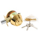 Deadbolt Single Cylinder Polished Brass (100503)