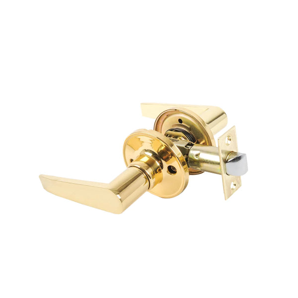 Door Lock Lever Passage Polished Brass (100552)
