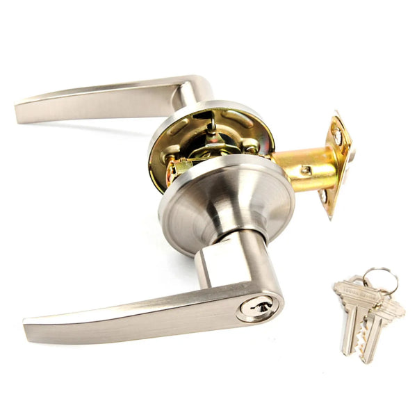 Door Lock Lever Entry Stainless Steel (100650)