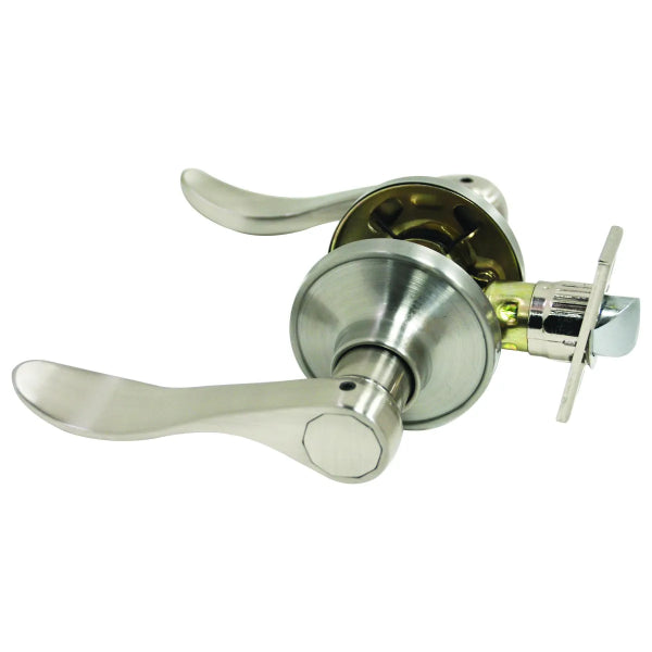 Door Lock Lever Passage Satin Nickel (100752)