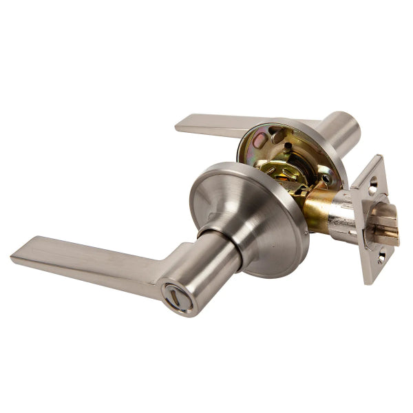 Door Lock Lever Privacy Satin Nickel (858 Series) (100754)