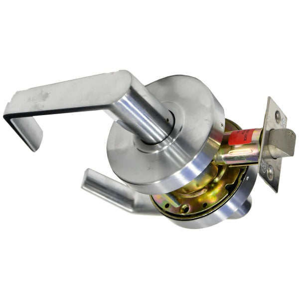 Door Lock Lever Set Passage Satin Chrome (Commercial) Bent Handle (100882)
