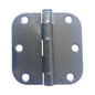 2PC Door Hinge 3in x 3in Round Corner 5/8in Pewter Plated Steel (100900)