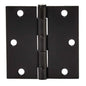2PC Door Hinge 3in x 3in x 2mm Square Corner Black Steel (100920)