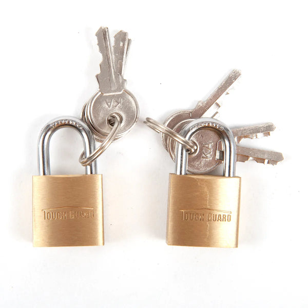 2PK Padlock Brass ¾in 20mm Key Alike (101006)