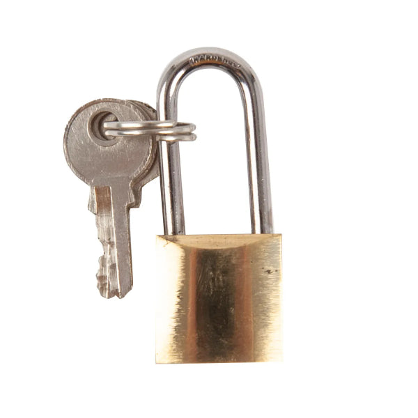 Padlock Brass ¾in (20mm) Long Shackle (101008)