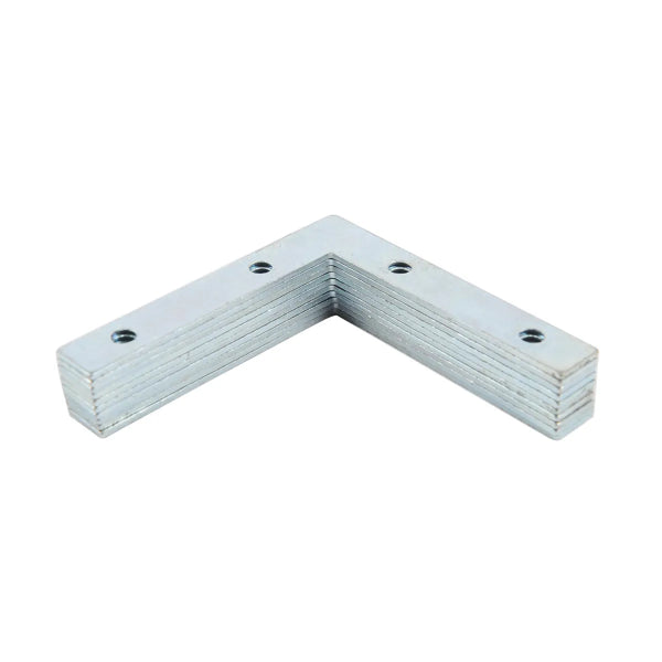 10PK Flat Corner Brace 3in Zinc Plated (103153)