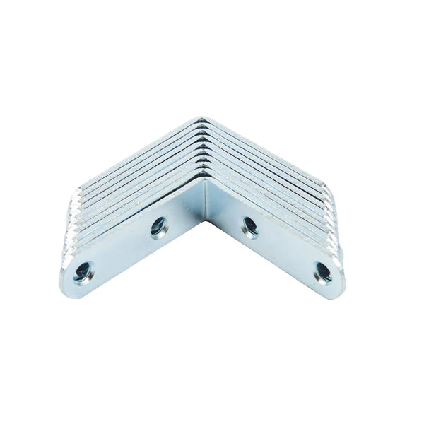 10PK Corner Brace 2in Zinc Round Corners (103162)