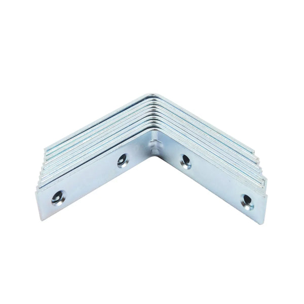 10PK Corner Braces 3in Zinc Straight Corners (103164)